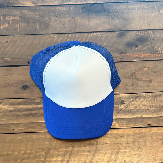 White & Dark Blue Blank